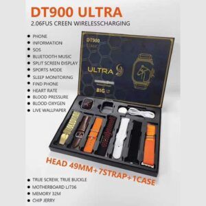 DT 900 Ultra 9 Smartwatch - 7-in-1 Strap Magic + 49mm Full Touch Display