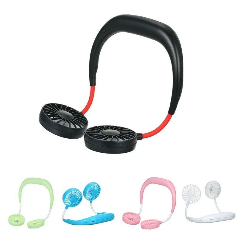 Breeze Buddy Pro – Wearable Neck Fan | 3-Speed Hands-Free Cooling, Rechargeable & Ultra-Light for Sports, Work, and Travel!