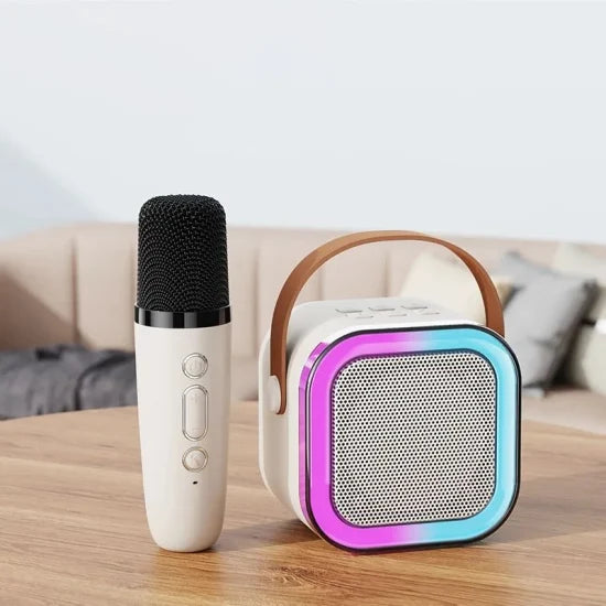 K12 Party Mic and Speaker – Bluetooth Speaker with Lights & Punchy Bass!