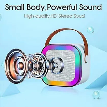 K12 Party Mic and Speaker – Bluetooth Speaker with Lights & Punchy Bass!