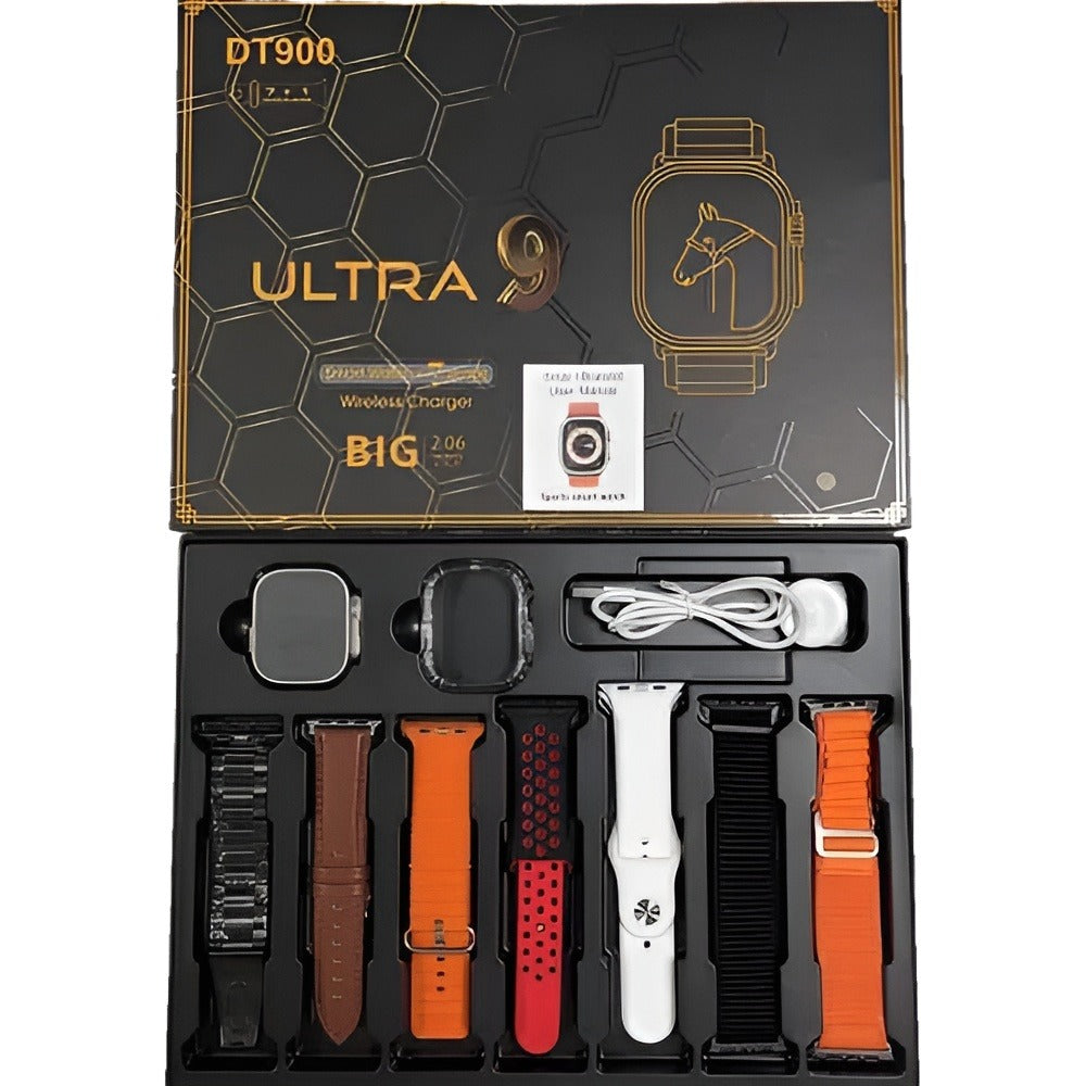 DT 900 Ultra 9 Smartwatch - 7-in-1 Strap Magic + 49mm Full Touch Display