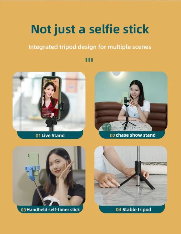 Ultimate 3-in-1 Wireless Selfie Stick R1 – Bluetooth Tripod Stand for TikTok, YouTube & Travel