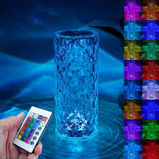 16-Color Magic Crystal Lamp – USB Rechargeable LED Mood Light for Bedroom & Home Decor