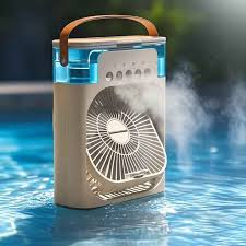 🔥 Chill Anywhere, Anytime! Portable USB Air Cooler Fan – LED Light, Mist & Humidifier in One!