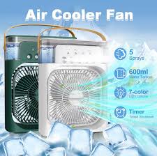 🔥 Chill Anywhere, Anytime! Portable USB Air Cooler Fan – LED Light, Mist & Humidifier in One!