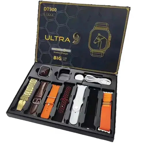 DT 900 Ultra 9 Smartwatch - 7-in-1 Strap Magic + 49mm Full Touch Display