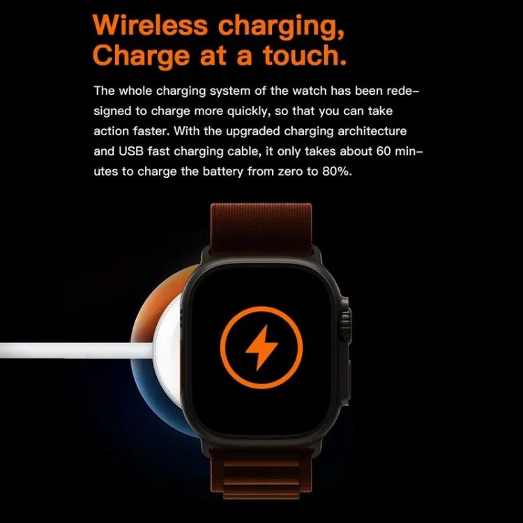 T800Ultra Smart Watch – Ocean Strap Edition | Bluetooth Calls, Wireless Charging & Epic Battery Life!