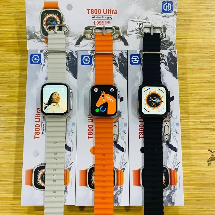 T800Ultra Smart Watch – Ocean Strap Edition | Bluetooth Calls, Wireless Charging & Epic Battery Life!